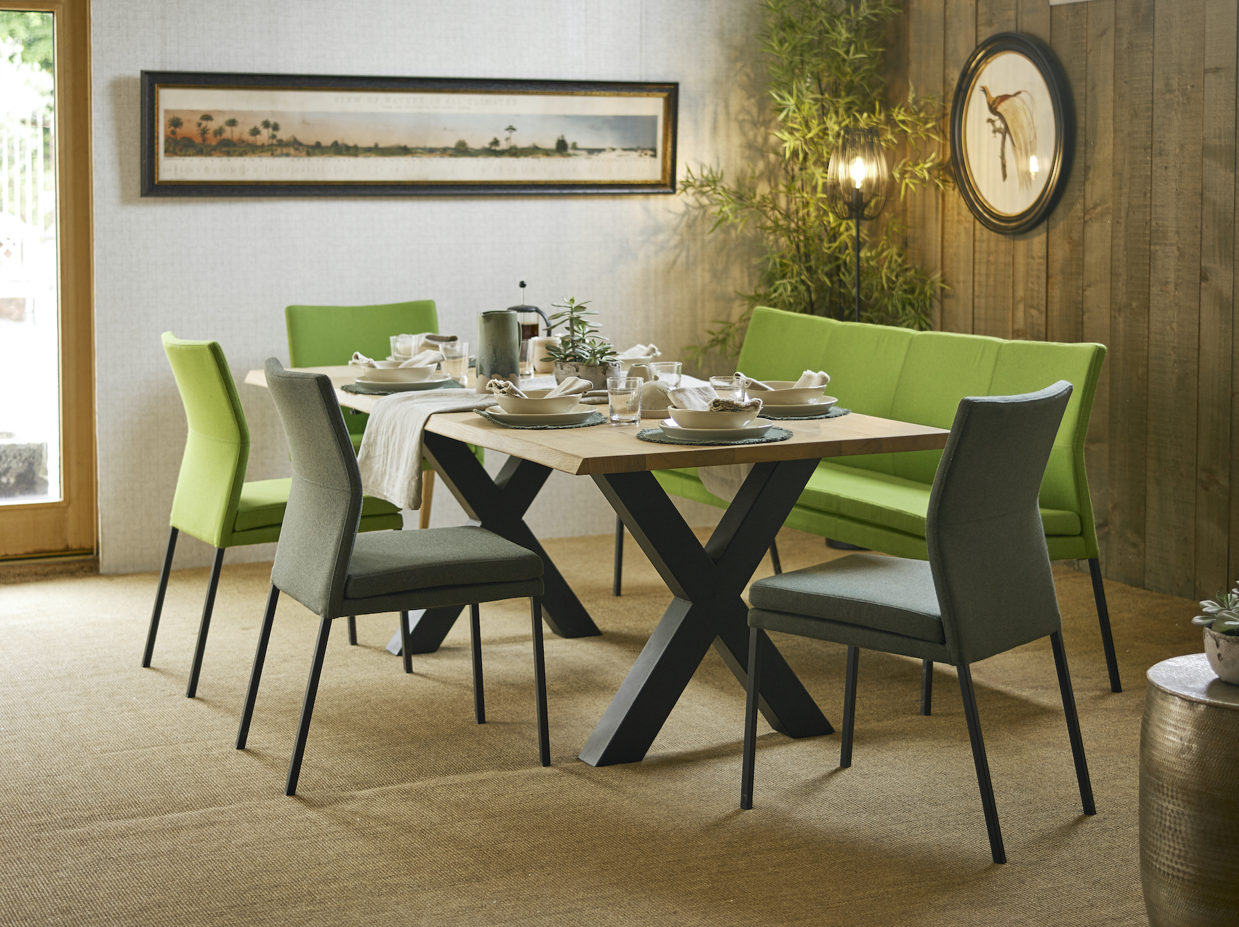 Derwent dining table with Thames dining chairs